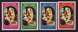 Кайманы, 1964, Рождество, Живопись, 4 марки